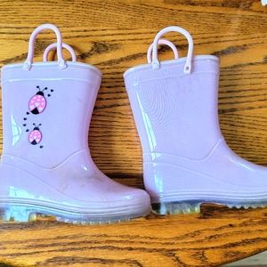 10/$25 Pink ladybug Rainboots